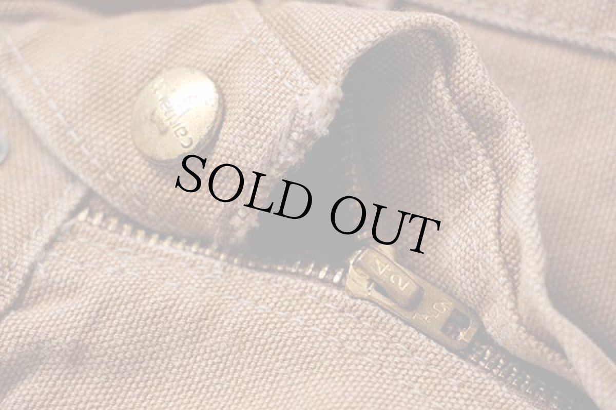 画像8: 70s carharttカーハート ダック地 ダブルニー ペインターパンツ 茶 w35 (8)