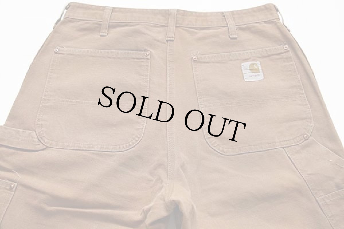 画像5: 70s carharttカーハート ダック地 ダブルニー ペインターパンツ 茶 w35 (5)