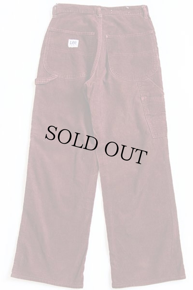 画像3: 70s USA製 Leeリー コーデュロイ ペインターパンツ バーガンディ w30 (3)