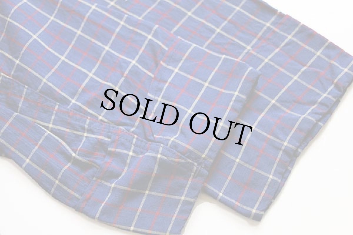 画像7: 60s UNKNOWN チェック ショールカラー レーヨン ガウン L (7)