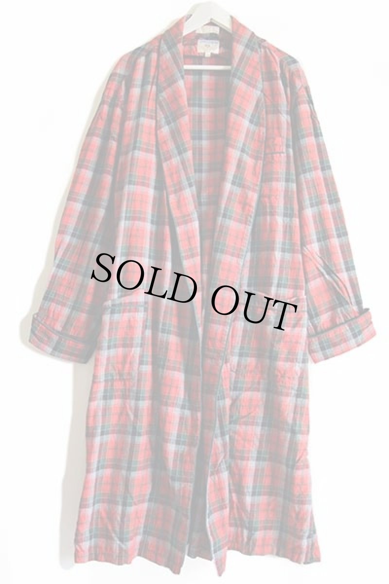 画像2: 80s カナダ製 Bullock&Jones×Viyella タータンチェック ショールカラー コットン×ウール ガウン 2XL★特大 (2)