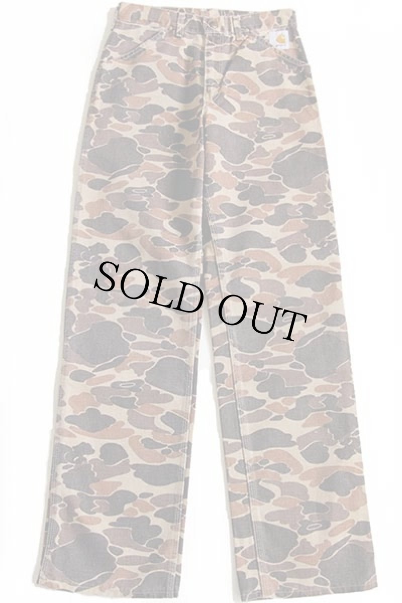 画像2: 80s USA製 carharttカーハート ダックハンターカモ ダック地 ハンティングパンツ w30 L34 (2)