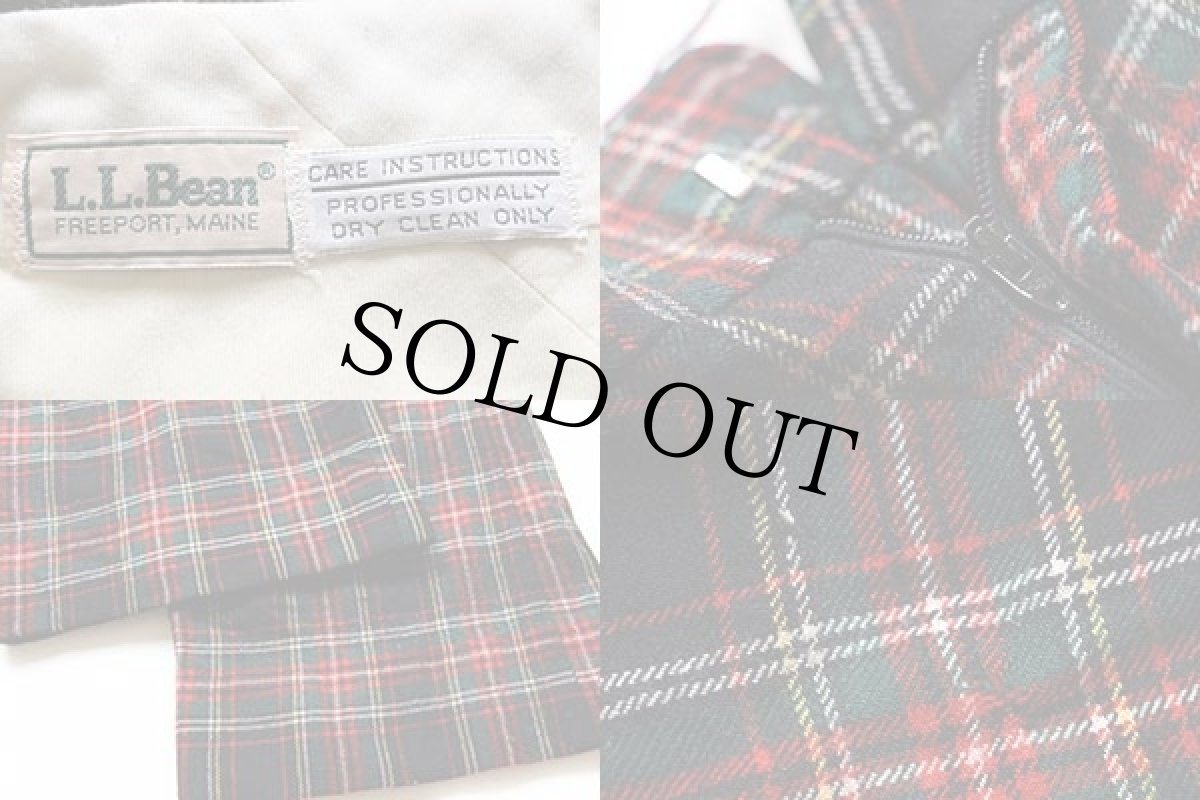 画像6: 80s L.L.Bean タータンチェック ウールパンツ w35 (6)