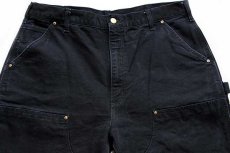 画像4: USA製 carharttカーハート ダブルニー ダック地 ペインターパンツ 黒 w36 L34 (4)