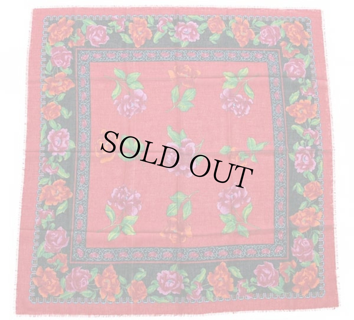 画像2: デッドストック★80s イタリア製 AVON Mediterranean Scarf フラワー柄 スカーフ★04 (2)