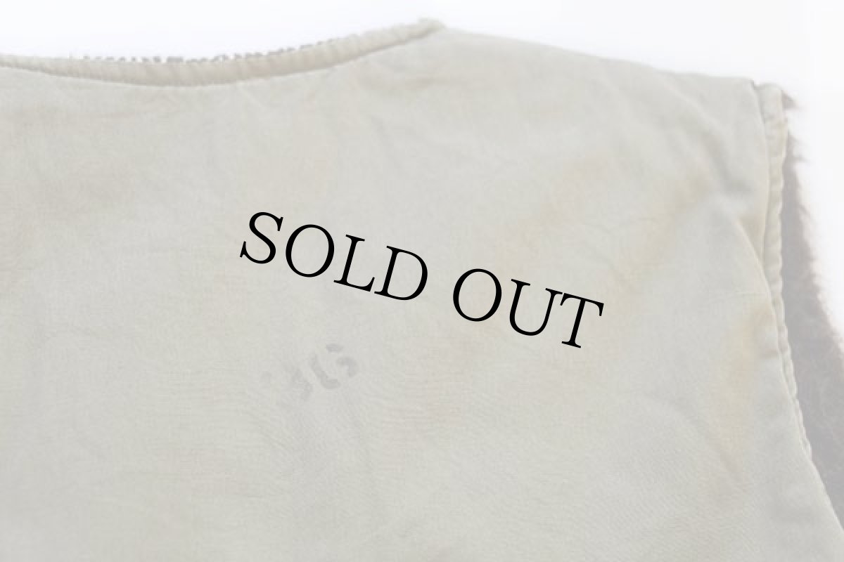 画像3: 40s 米軍 U.S.NAVY アルパカライナー ベスト オリーブドラブ (3)