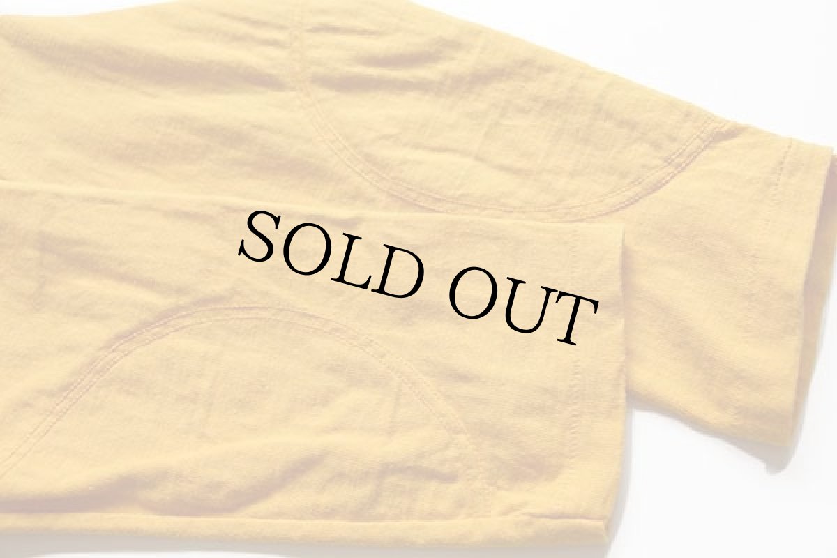 画像8: 70s USA製 MASON BOEING 727 SUPER BOWL 染み込みプリント コットン フットボールTシャツ 黄 L (8)