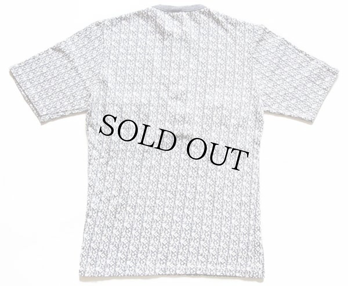 画像3: 70s USA製 Fire&rain BY JANTZEN 花柄 総柄 ヘンリーネック ジャガード Tシャツ M (3)