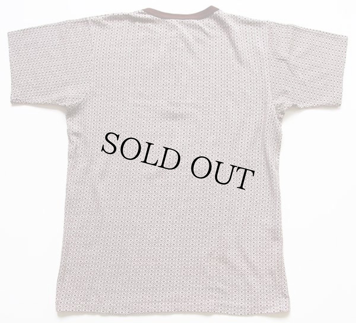 画像3: 70s Penneys TOWNCRAFT 総柄 ヘンリーネック ジャガード Tシャツ 茶 L (3)