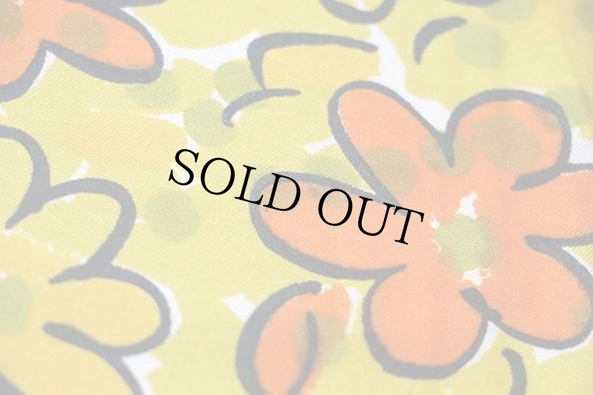 画像4: 70s 日本製 Vera フラワー 総柄 レーヨン×シルク スカーフ★20 (4)