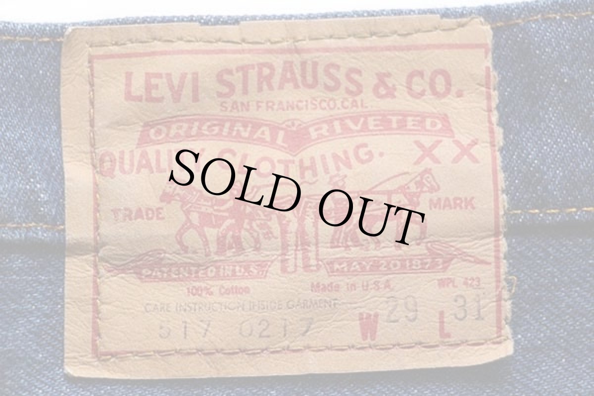 画像6: 80s USA製 Levi'sリーバイス 517 黒カン デニムパンツ w29 L31★ブーツカット (6)