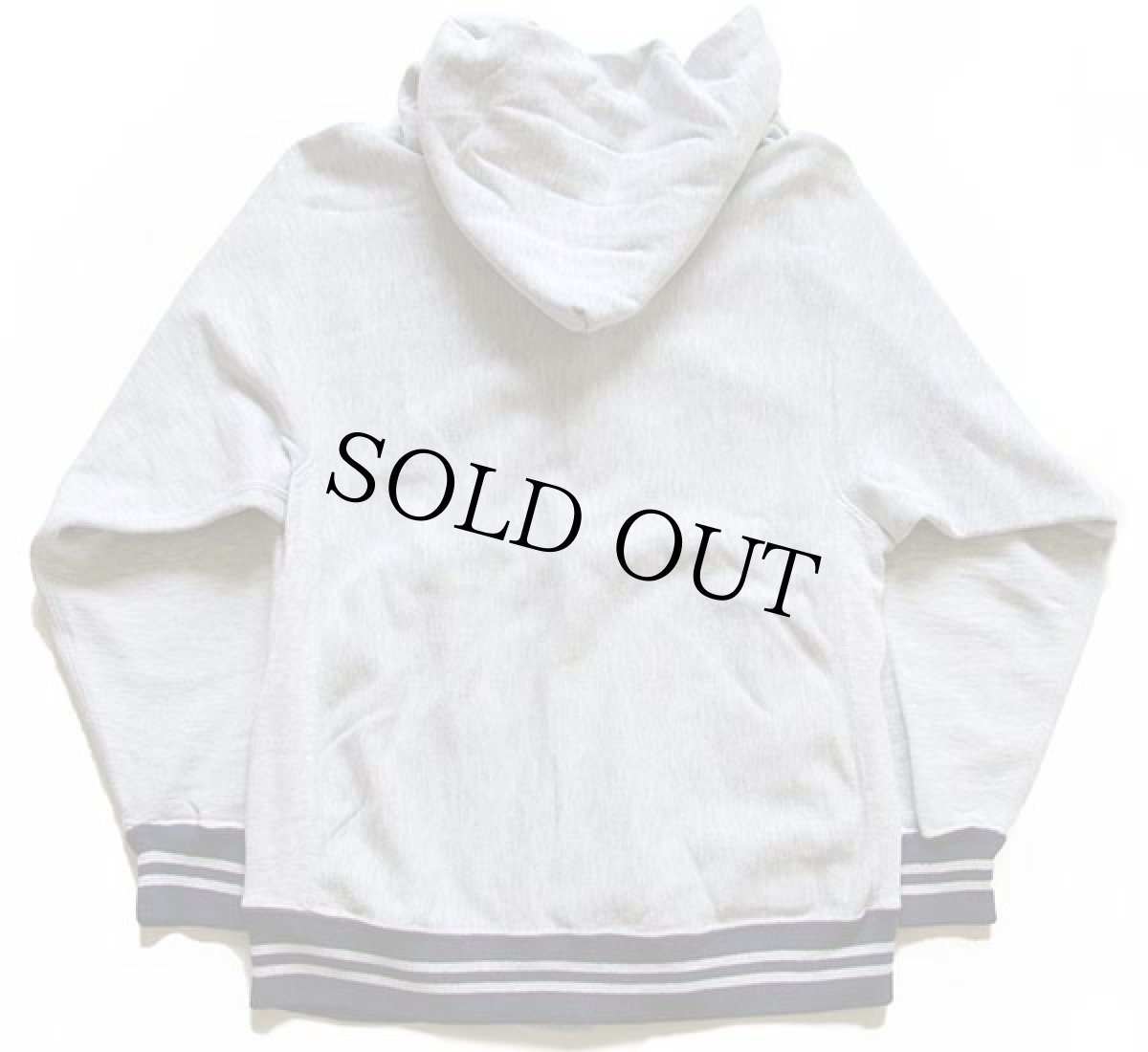 画像2: 90s USA製 Championチャンピオン ワンポイント リブライン リバースウィーブ スウェット スナップパーカー 杢グレー×紫 M (2)