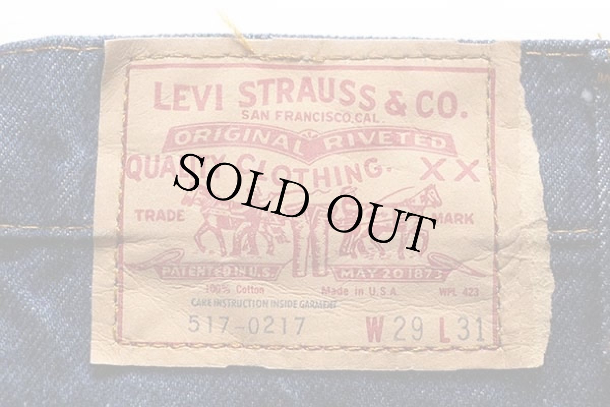 画像6: 80s USA製 Levi'sリーバイス 517 黒カン デニムパンツ w29 L31★ブーツカット (6)