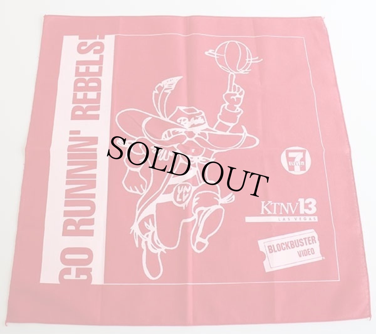 画像1: デッドストック★GO RUNNIN' REBELS! UNLV バンダナ (1)