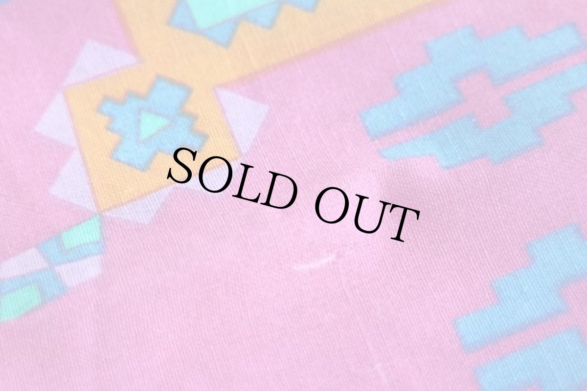 画像4: デッドストック★80s USA製 PARIS ネイティブ柄 コットン バンダナ (4)