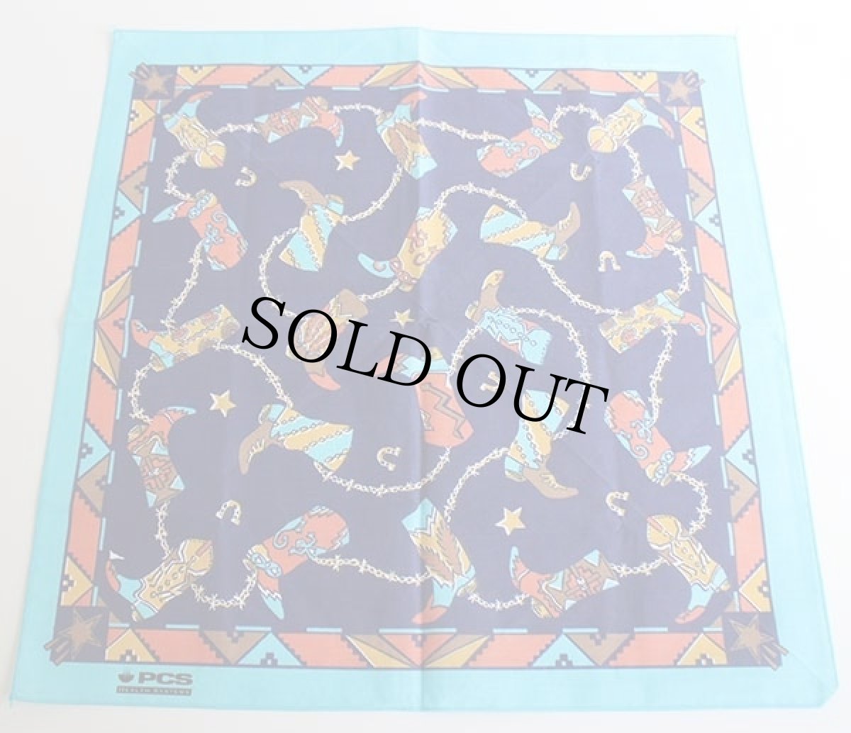 画像1: デッドストック★USA製 HAV-A-HANK ウエスタンブーツ 総柄 バンダナ (1)