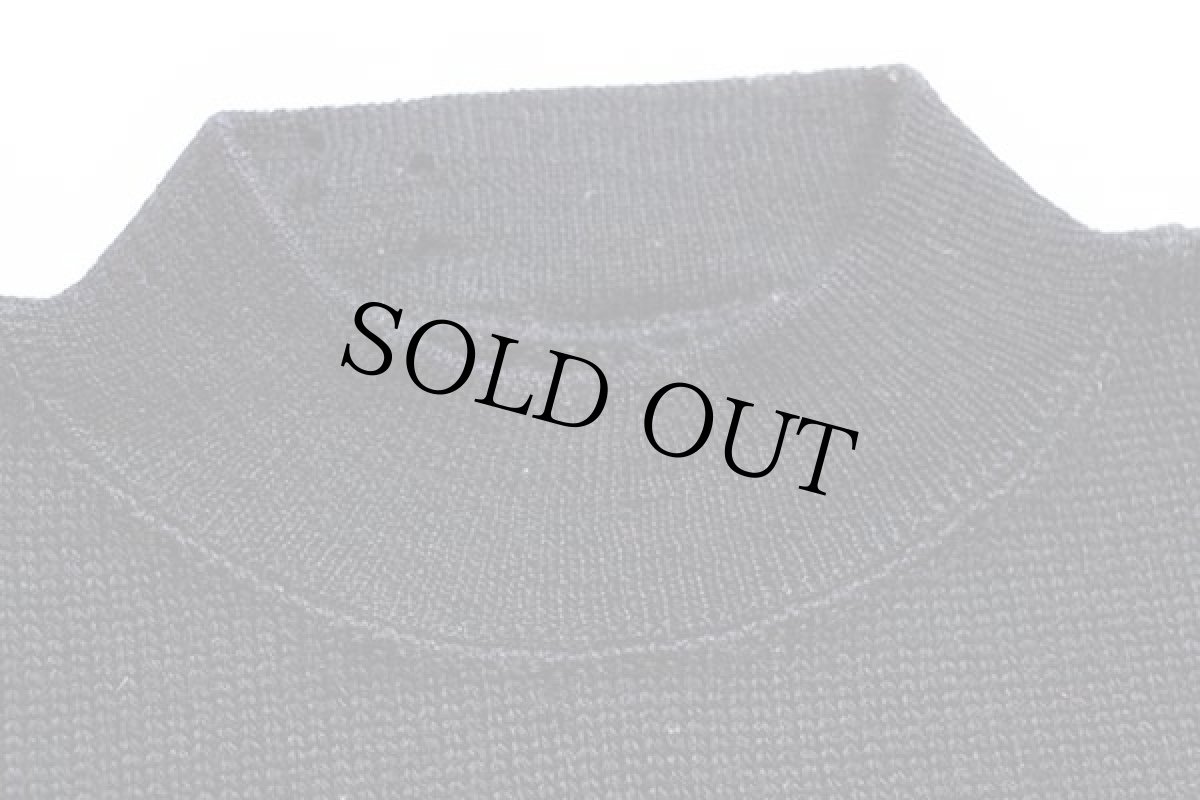 画像3: 40s 米軍 U.S.NAVY ハイネック ウールニット ゴブセーター ボロ 濃紺 (3)