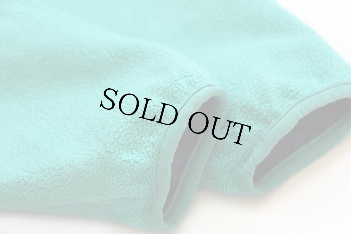 画像8: 90s USA製 patagoniaパタゴニア グリセード ハーフジップ プルオーバー ナイロン×フリースジャケット エメラルドグリーン×ネイビー L (8)