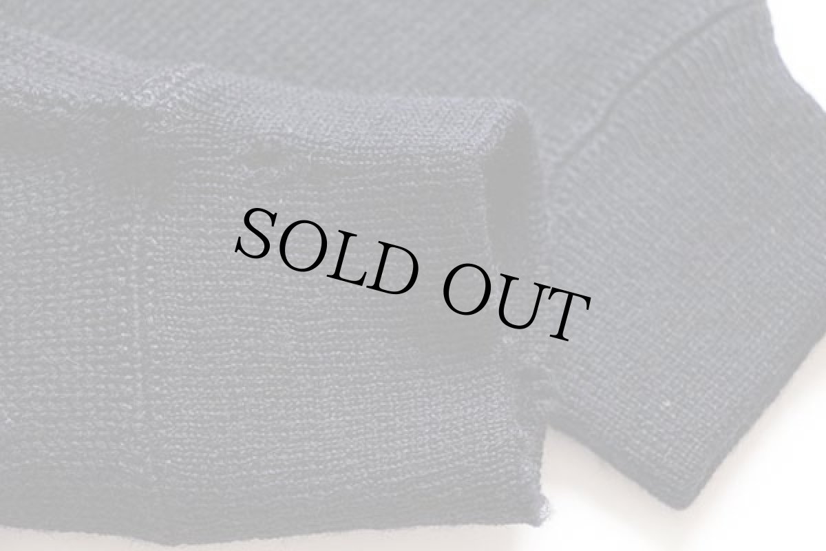 画像6: 40s 米軍 U.S.NAVY ハイネック ウールニット ゴブセーター ボロ 濃紺 (6)