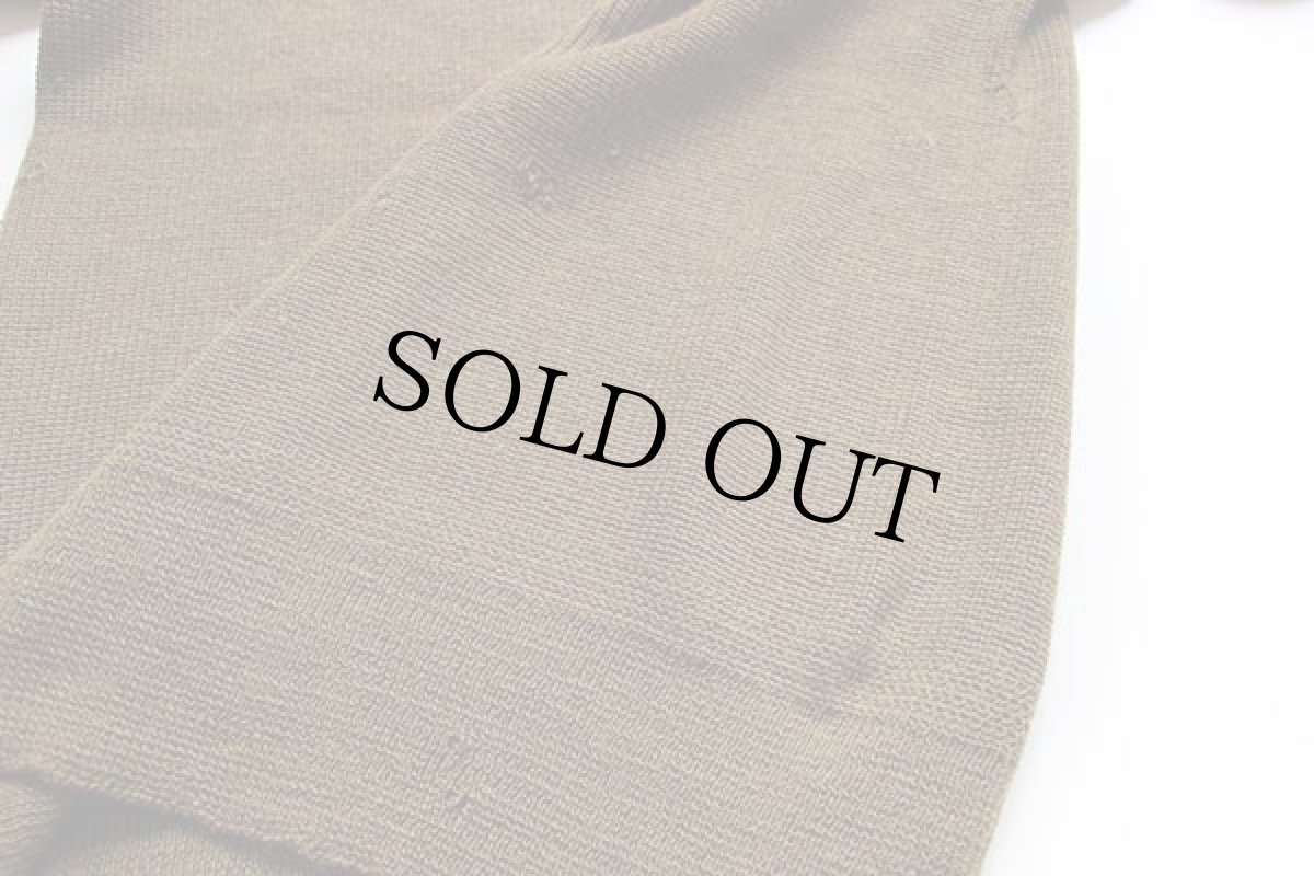 画像5: 40s 米軍 U.S.ARMY 5ボタン ハイネック ウールニット セーター ボロ オリーブドラブ (5)