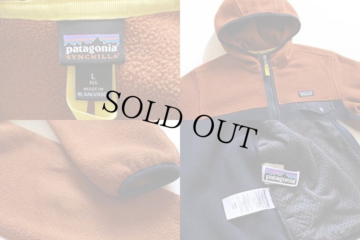 画像3: patagoniaパタゴニア スナップT フーディー ツートン 切り替え シンチラ フリース パーカー BOY'S L (3)