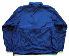 画像4: 90s USA製 patagoniaパタゴニア グリセード ハーフジップ プルオーバー ナイロン×フリースジャケット エメラルドグリーン×ネイビー L (4)