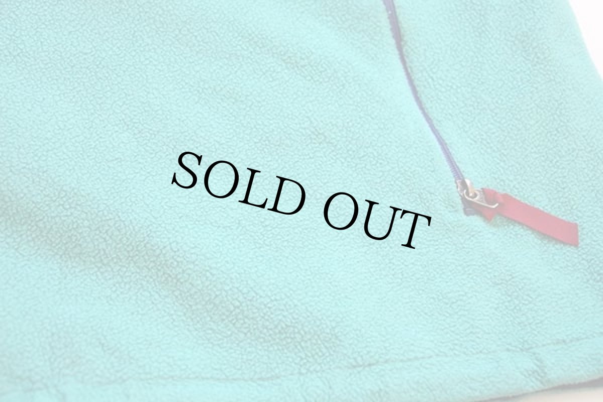 画像7: 90s USA製 patagoniaパタゴニア グリセード ハーフジップ プルオーバー ナイロン×フリースジャケット エメラルドグリーン×ネイビー L (7)