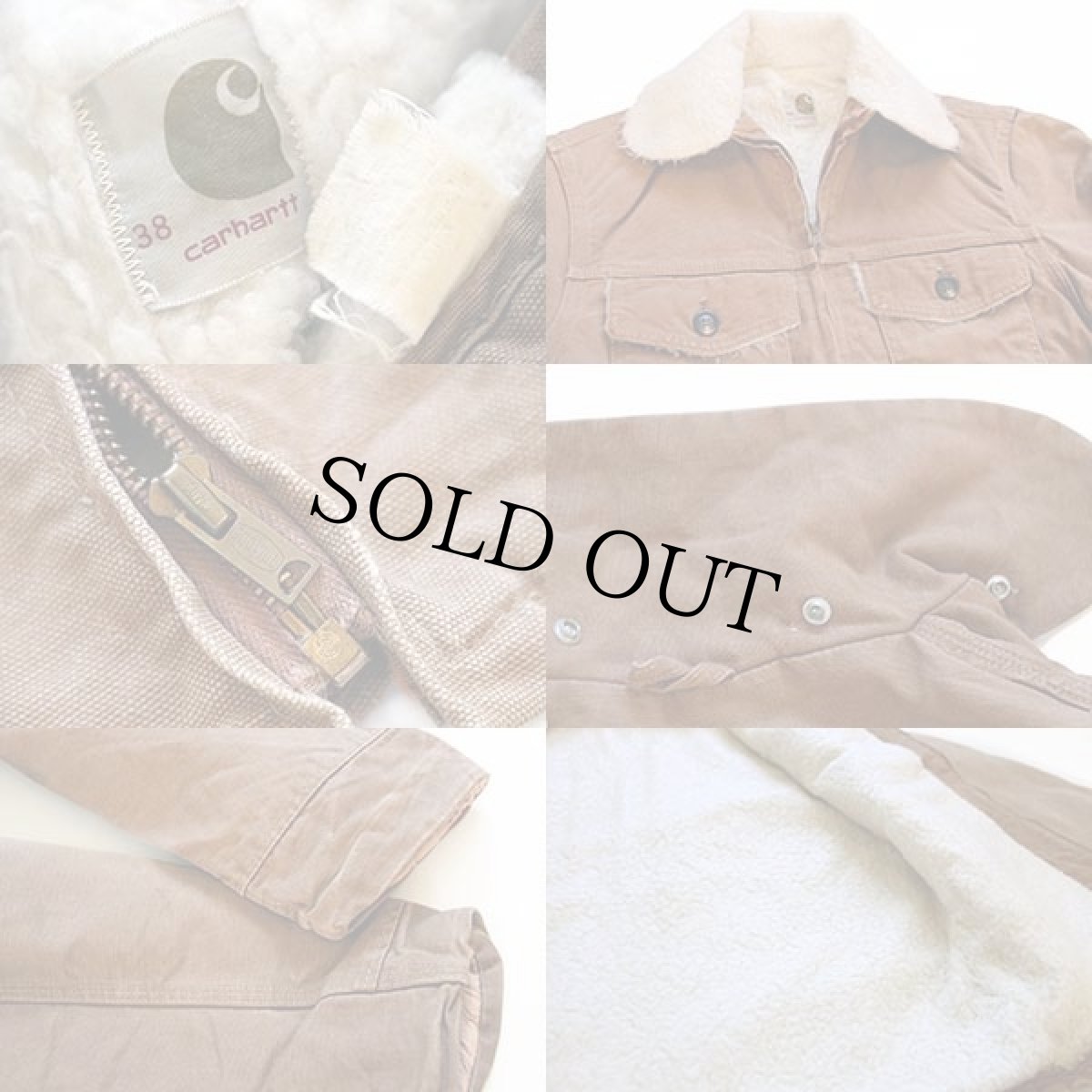 画像3: 70s carharttカーハート ボアライナー ダック地 ワークジャケット 茶 38 (3)