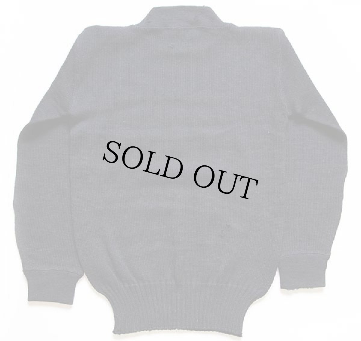 画像2: 40s 米軍 U.S.NAVY ハイネック ウールニット ゴブセーター ボロ 濃紺 (2)