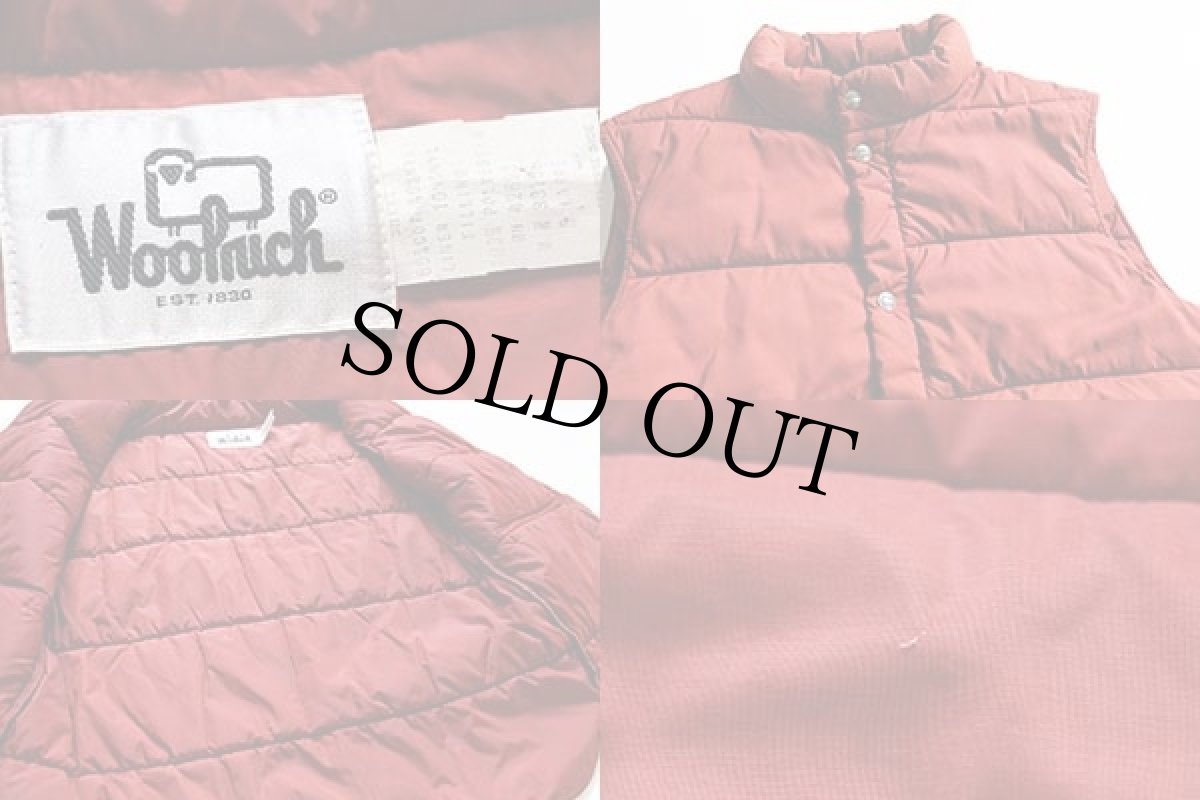 画像3: 70s Woolrichウールリッチ 60/40 中綿ベスト レンガ L (3)