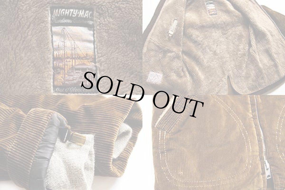 画像5: 70s MIGHTY-MACマイティーマック ボアライナー フーデッド 太畝 コーデュロイジャケット ボーイズ12 (5)