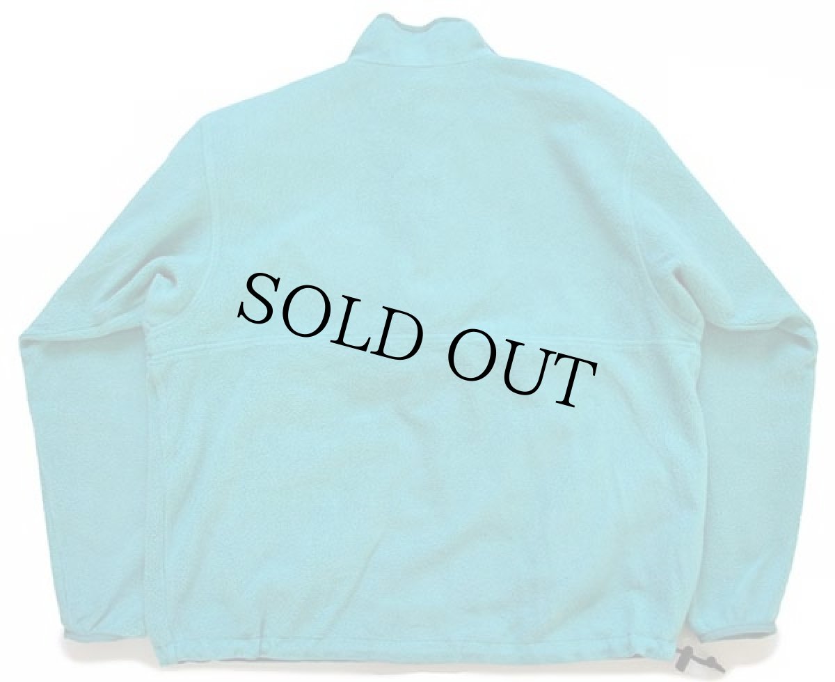 画像2: 90s USA製 patagoniaパタゴニア グリセード ハーフジップ プルオーバー ナイロン×フリースジャケット エメラルドグリーン×ネイビー L (2)