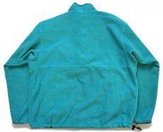 画像2: 90s USA製 patagoniaパタゴニア グリセード ハーフジップ プルオーバー ナイロン×フリースジャケット エメラルドグリーン×ネイビー L (2)