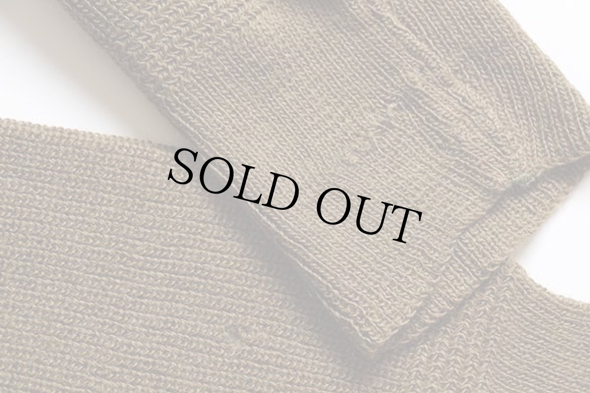 画像6: 40s 米軍 U.S.ARMY 5ボタン ハイネック ウールニット セーター ボロ オリーブドラブ (6)