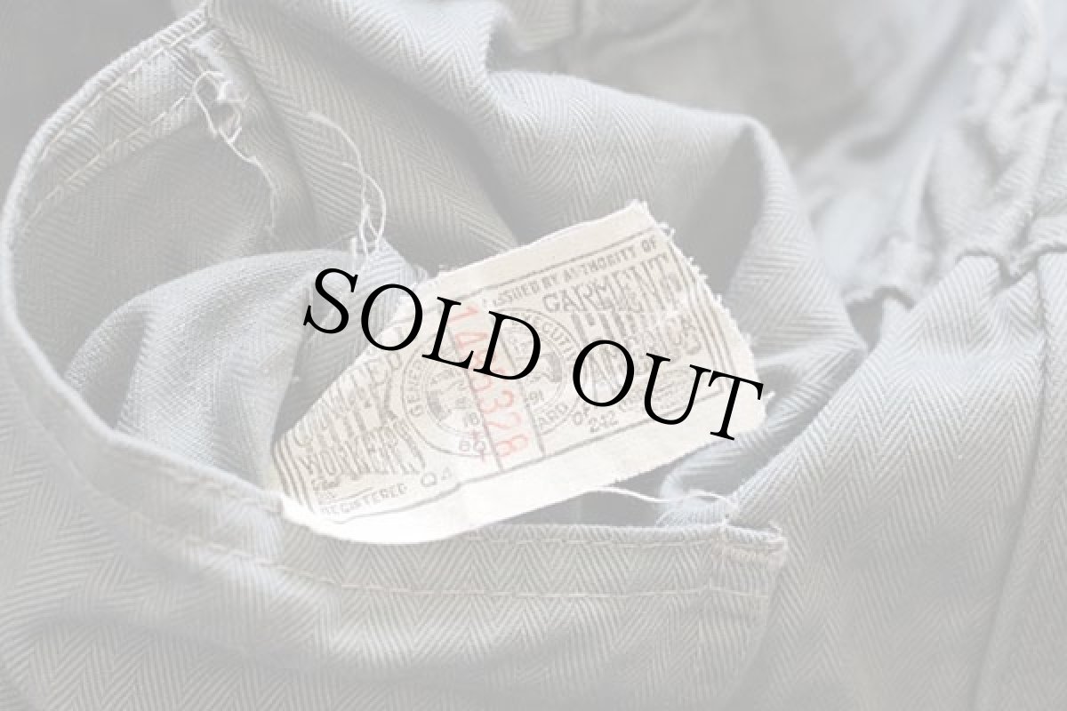 画像6: 60s USA製 Cleveland Overall HBT ヘリンボーンツイル オールインワン グレー 46 (6)