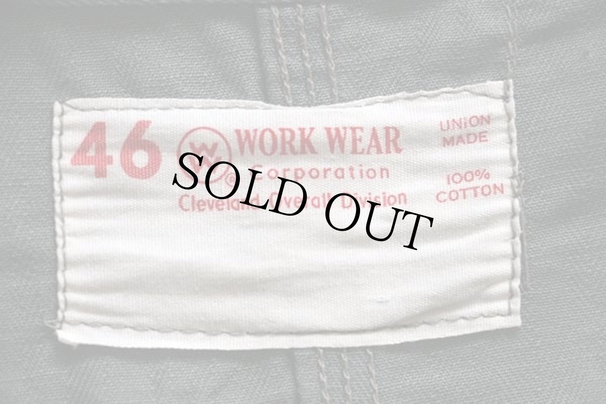 画像5: 60s USA製 Cleveland Overall HBT ヘリンボーンツイル オールインワン グレー 46 (5)