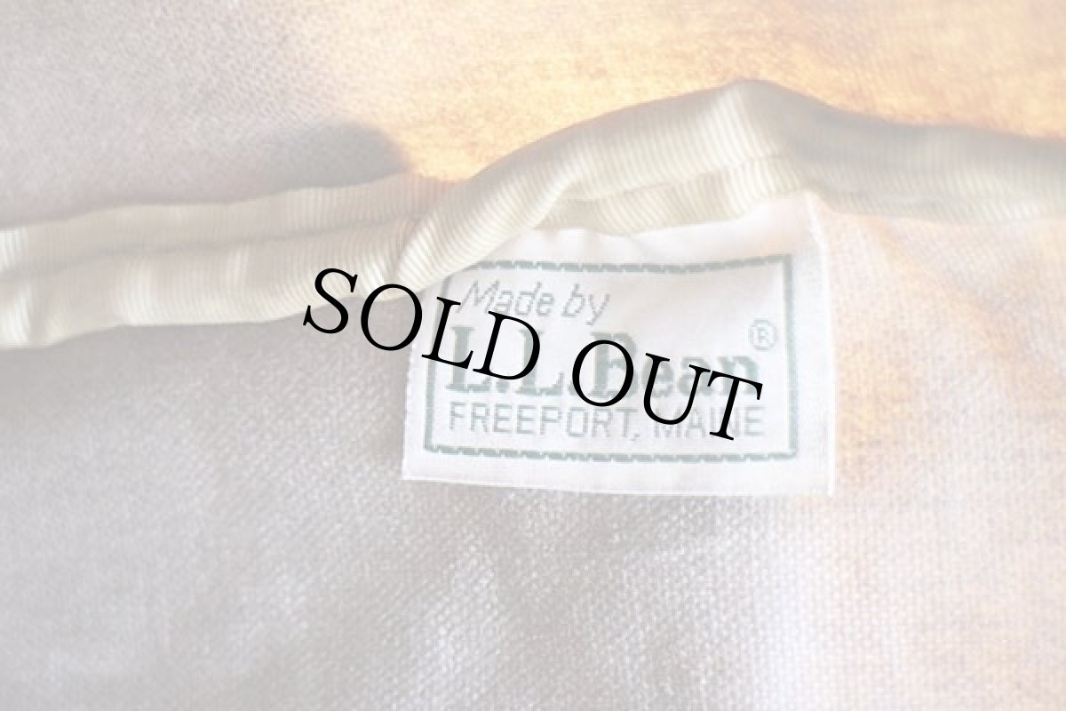 画像3: 80s L.L.Bean BLD刺繍 ワックスコットン レザーハンドル トートバッグ ジップトップ グレーブラウン (3)