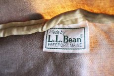 画像3: 80s L.L.Bean BLD刺繍 ワックスコットン レザーハンドル トートバッグ ジップトップ グレーブラウン (3)