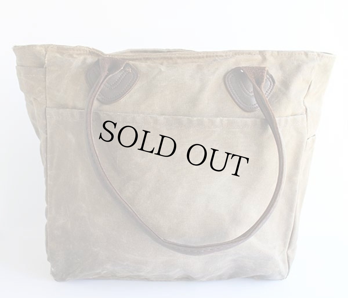 画像2: 80s L.L.Bean BLD刺繍 ワックスコットン レザーハンドル トートバッグ ジップトップ グレーブラウン (2)