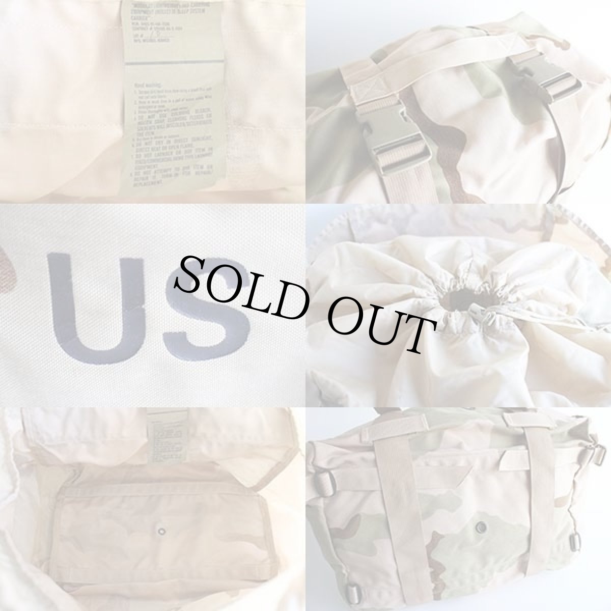 画像3: 00s 米軍 U.S.ARMY MOLLE 2 デザートカモ スリープ システム キャリア バッグ (3)