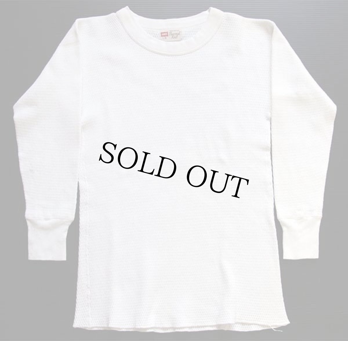 画像2: 60s HANES Thermal Knit コットン サーマルシャツ ナチュラル L (2)