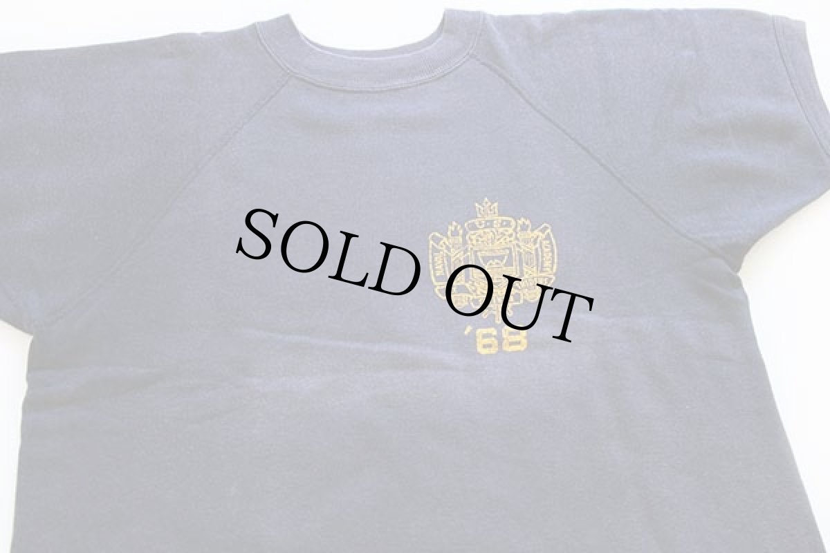 画像3: 60s U.S.NAVAL ACADEMY コットン 半袖スウェット ナス紺 フェード★U.S.NAVY (3)