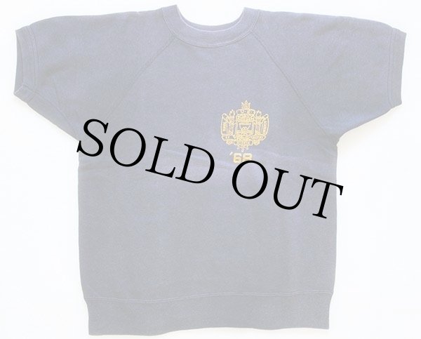 60s U.S.NAVAL ACADEMY コットン 半袖スウェット ナス紺
