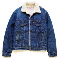 画像1: 80s USA製 Levi'sリーバイス 70608 ボアライナー デニムジャケット 4ポケット 40 (1)