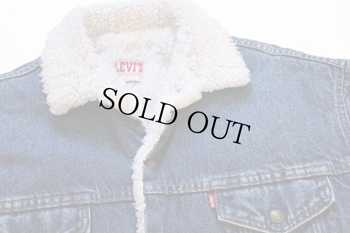 画像3: 80s USA製 Levi'sリーバイス 70609 ボアライナー デニムジャケット 4ポケット M (3)