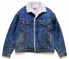 画像1: 80s USA製 Levi'sリーバイス 70609 ボアライナー デニムジャケット 4ポケット M (1)