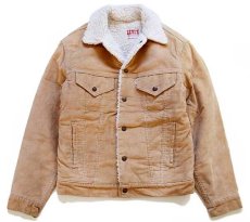 画像1: 80s USA製 Levi'sリーバイス 70412 ボアライナー コーデュロイジャケット 4ポケット 薄茶 36R (1)