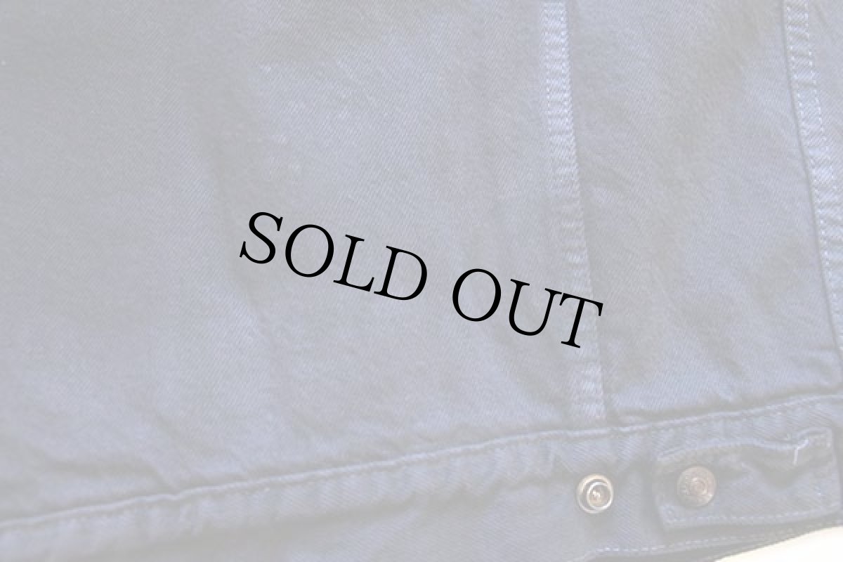 画像9: 80s USA製 Levi'sリーバイス ボアライナー デニムジャケット 4ポケット 後染め 薄黒 S (9)