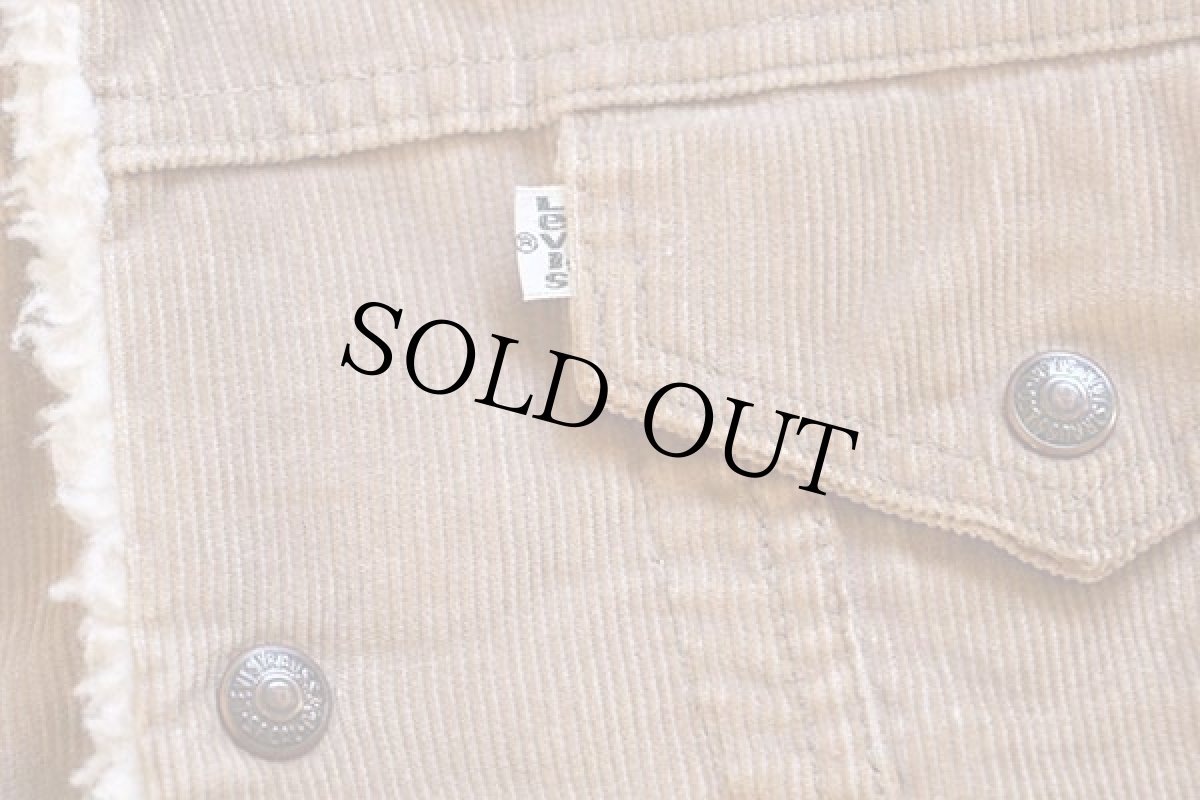 画像5: 70s Levi'sリーバイス ボアライナー コーデュロイジャケット ベージュ M (5)