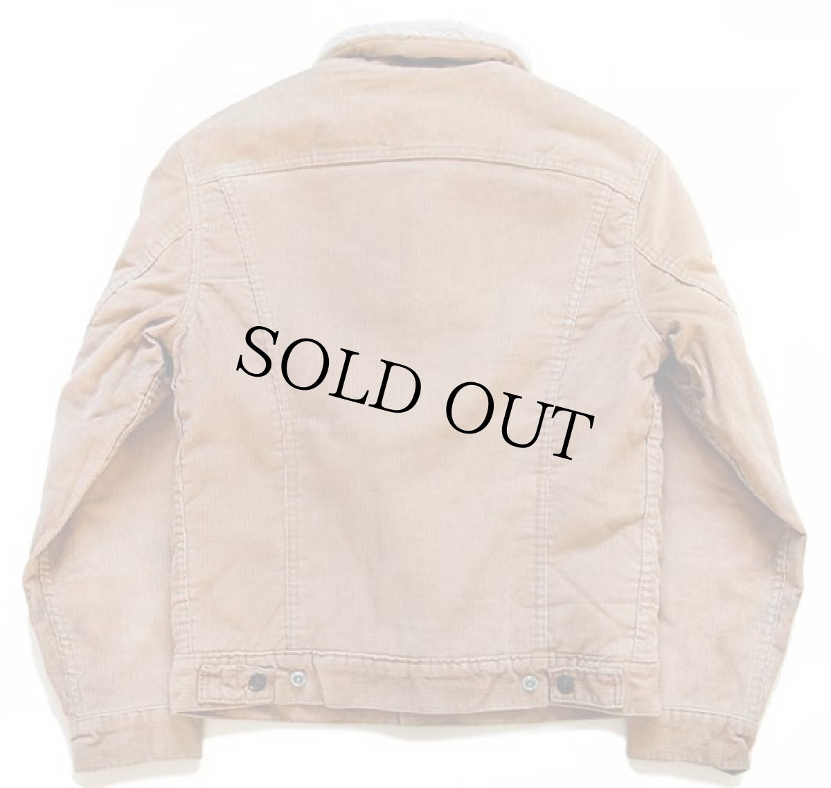 画像2: 80s USA製 Levi'sリーバイス 70412 ボアライナー コーデュロイジャケット 4ポケット 薄茶 36R (2)